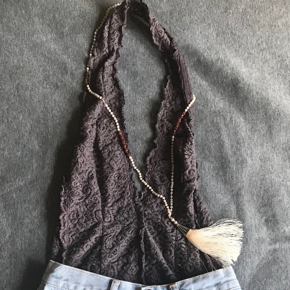 Purple, lace, body suit